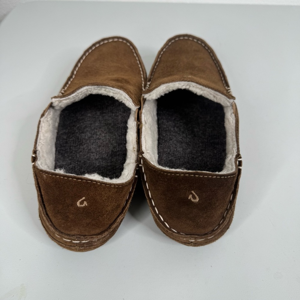Olukai Women’s Brown Leather Nohea Slippers Size 10 - Picture 5 of 8